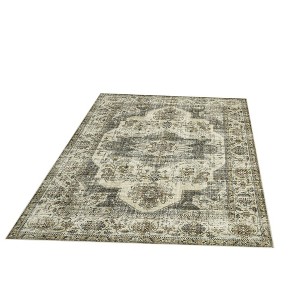 Washable Rug 6x9 – Anti-Slip Low Pile Ultra-Thin Vintage Distressed Stain-Resistant Non-Shedding Throw Carpet for Living Room, Bedroom, Rustic - 1 of 4