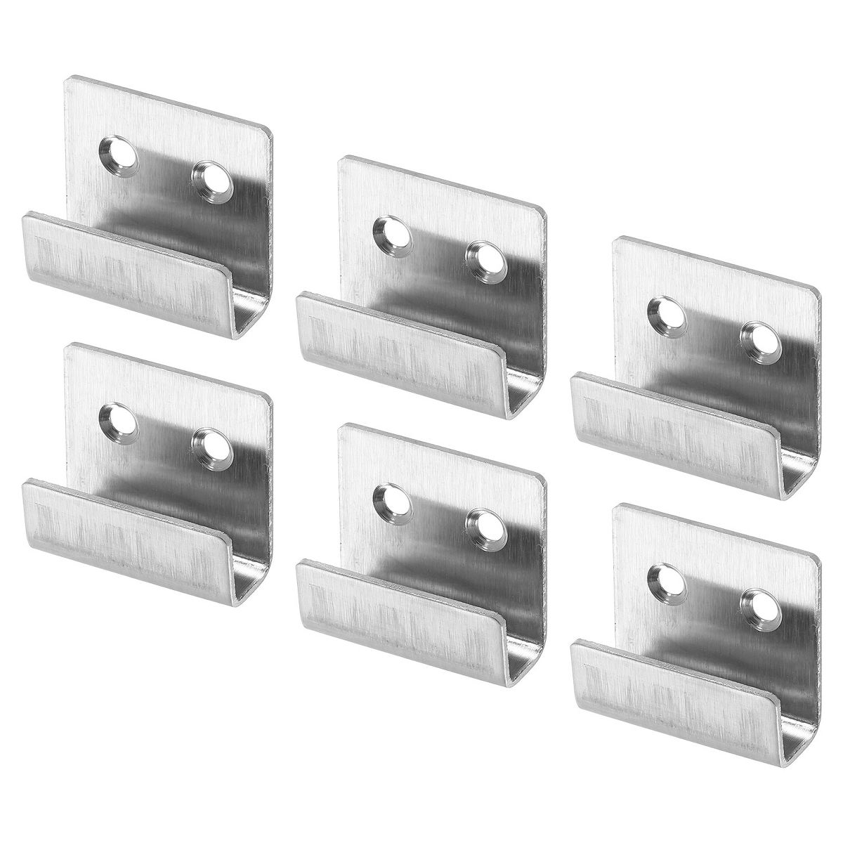 Unique Bargains Stainless Steel Mirrors Picture Display Wall Mounting Support Brackets 6 Pcs - thumbnail 7