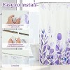 LunaLulinlk Purple Eucalyptus Fabric Shower Curtain - 4 of 4