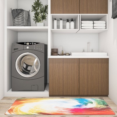 Multicolor Contemporary Waves Anti-Fatigue Standing Mat 18"x47"