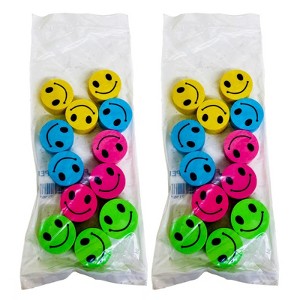 Musgrave Pencil Company Happy Face Pencil Topper Erasers, 12 Per Pack, 12 Packs - 1 of 1