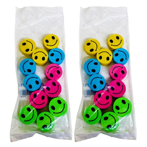 Musgrave Pencil Company Happy Face Pencil Topper Erasers, 12 Per Pack, 12 Packs - image 1 of 1