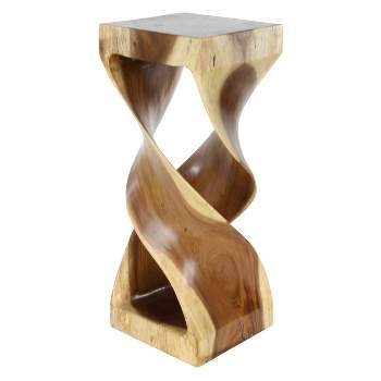 Short Suar Wood Square Accent Table Brown - Olivia & May