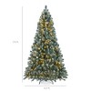 Best Choice Products Pre-Lit Pre-Decorated Holiday Christmas Pine Tree w/ Flocked Tips, Lights, Base - Blue Spruce - 2 of 4