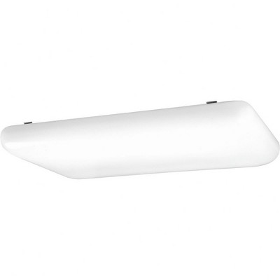 Progress Lighting Linear Cloud 1-Light LED Flush Mount, White, Acrylic