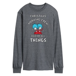 Men's - The Cat in the Hat - Christmas Morning Crew Dad Long Sleeve Graphic T-Shirt - 1 of 4