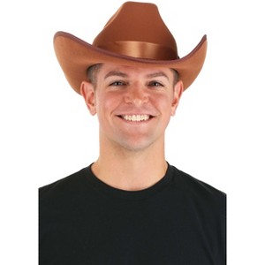 HalloweenCostumes.com    Adult's Brown Outlaw Cowboy Hat, Brown - 1 of 4