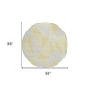 Gold Gray And Wheat Geometric Washable Indoor Outdoor Area Rug - 3 of 4