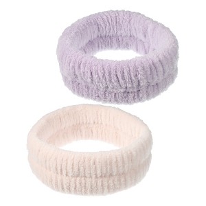 Unique Bargains Women's Soft Facial Spa Headbands 2 Pcs - 1 of 4