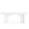 Resenkos Computer Desk, Office Desk, Study Desk,63-Inch Executive Desk, Modern Computer Desk with Arch Design Legs,White - 3 of 3