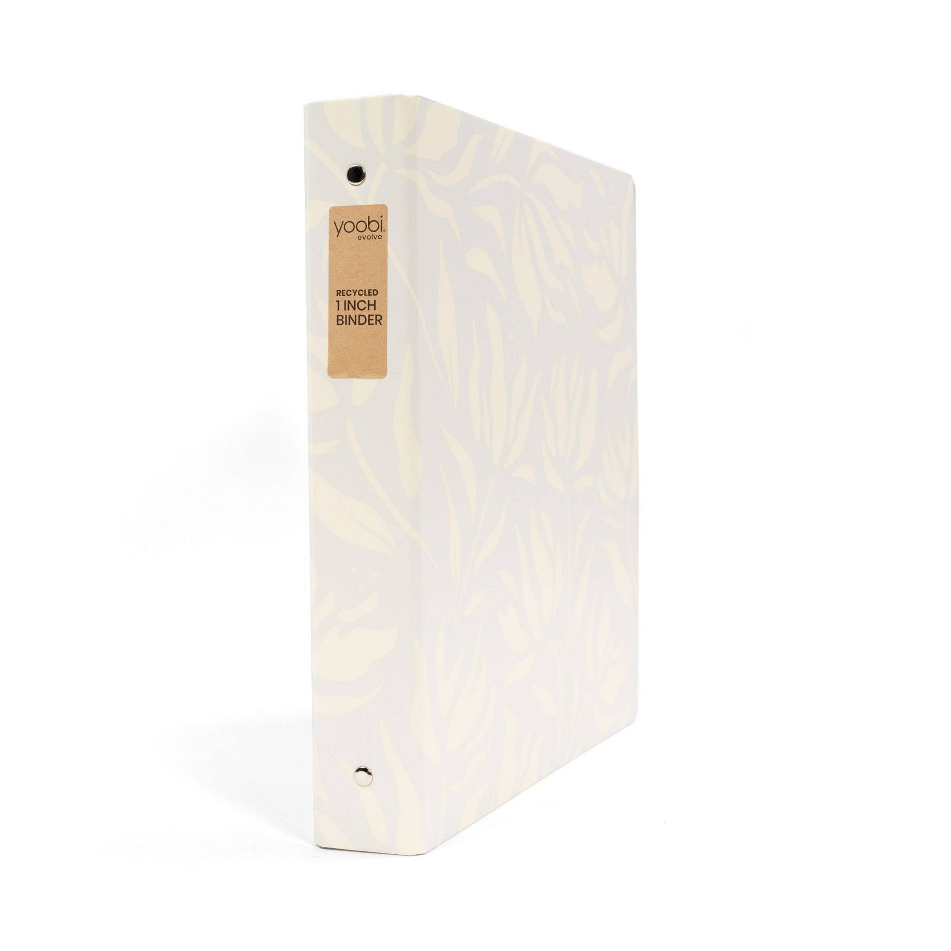 Yoobi Evolve 1" O-Ring Binder - 220 Sheet Capacity, Light Blue Floral Design