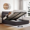 Upholstered Platform Bed With Hydraulic Storage System - ModernLuxe - 2 of 4