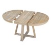 NicBex Round Dining Table Set for 4 Retro Extendable Dining Table with a 16"W Leaf, 4 Upholstered Chairs for Dining Room - 2 of 4