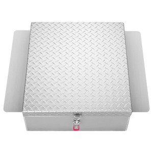 VEVOR Truck Bed Tool Box, Heavy Duty Aluminum Tool Box with Diamond Plate,Storage Toolbox Chest Organizer Supports up to 220 lbs, 30.3x24x9in,Silver - 1 of 4