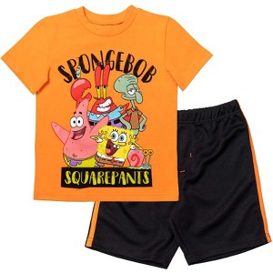 SpongeBob SquarePants Rugrats Patrick Squidward T-Shirt and Mesh Shorts Outfit Set Little Kid to Big Kid - 1 of 4