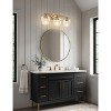 YANSUN 22 in. Gold 3-Light Vanity Light for Bathroom with Clear Glass Shade and No Bulbs Included - 3 of 4