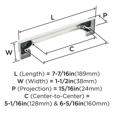 Polished Chrome Traditional Cabinet Cup Pull with Mounting Hardware