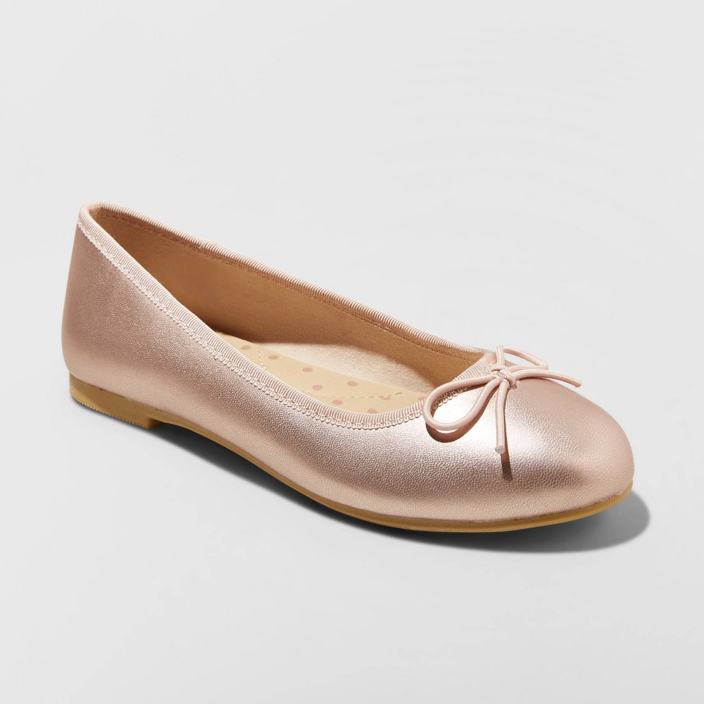 Girls' American Girl Stacy Ballet Flats - Cat & Jack Rose Gold 5, Golden Mist