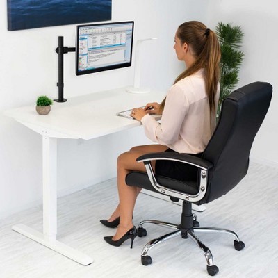 Black Adjustable Single Monitor Arm Desk Mount