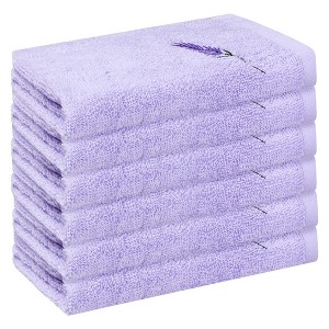 Unique Bargains Bathroom Hotel Spa Highly Absorbent Low Linting Cotton Washcloths 13" x 13" - 1 of 4