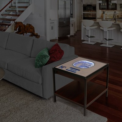 Memphis Tigers 3D Stadium Lighted Wood and Metal End Table