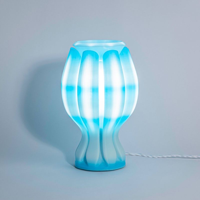 13" Flower Tropical Coastal Plant-Based PLA 3D Printed Dimmable LED Table Lamp - JONATHAN Y, 4 of 8