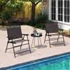 Tangkula 4 Pack Patio Folding Chairs Outdoor Dining Chairs w/ Backrests & Armrests - 3 of 4