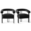 Velvet Accent Chair for Bedroom,Modern Barrel Armchair with Upholstered Velvet Backrest,Comfy Lounge Seating for Living Room-Maison Boucle - 3 of 4
