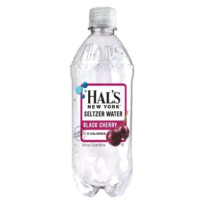 Hal's New York Black Cherry Seltzer Water - 20 fl oz Bottle