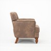 Vynxaria Modern Accent Chairs for Vanity or Living Spaces - Black/Brown - 4 of 4