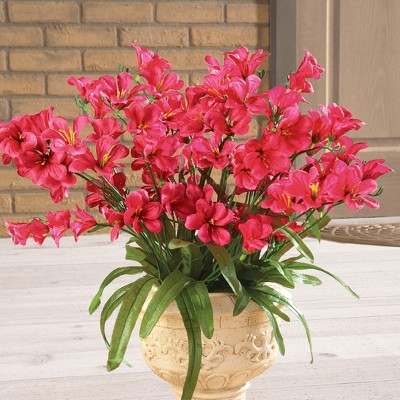 Pink Silk Outdoor Summer Artificial Tree Orchids Set