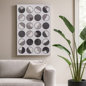 Home Decor Wall Art for House and Living Room - Modern Framed Abstract Wall Art Perfect for Dining Room or Bedroom Decor - 47" Black & Gray - 1 of 4