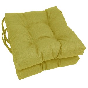 Blazing Needles, 16-inch Spun Polyester Solid Outdoor Square Tufted Chair Cushions (Set of 2) - 1 of 1