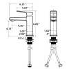 ChicFurnit Bathroom Sink Faucet Single Handle Deck Mount Design for Easy Installation and Use, Silver and Gray, 12.99"*8.27"*2.76" - 3 of 4