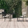 vidaXL Patio Dining Set Outdoor Rattan Wicker Table and Chair Set for Porch - Black 31.5" Table Length 2 Items - 2 of 4