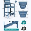 BI&SEA High chair with connecting tray, 24 inch HDPE pole high outdoor chair, suitable for balcony, outdoor - 3 of 4