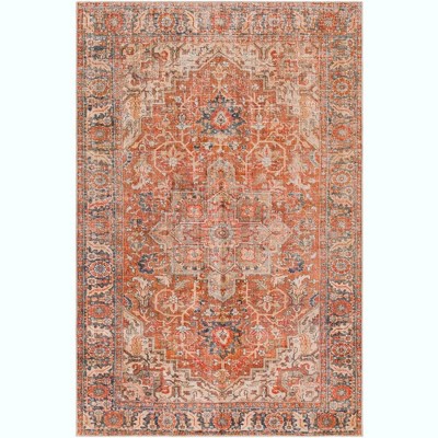 Mark & Day St Jacob Washable Woven Indoor Area Rugs Burnt Orange