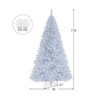 Tangkula 7 FT Pre-Lit Artificial Christmas Tree Hinged White Xmas Tree w/ 1346 PVC Branch Tips - 2 of 3