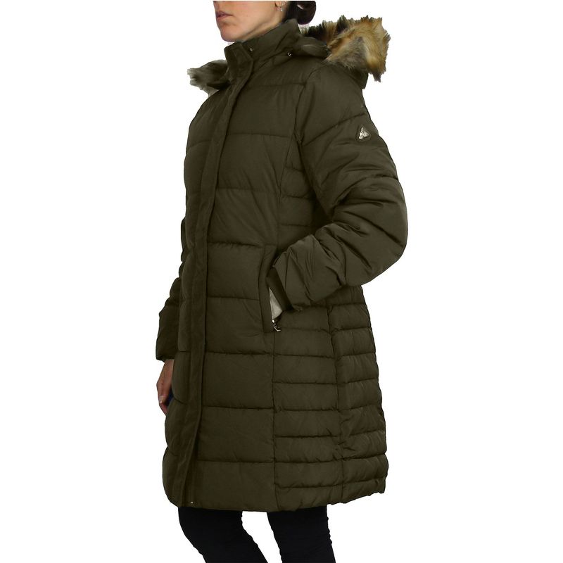 Spire By Galaxy Women's Heavyweight Parka Jacket With Detachable Faux Fur Hood (S-XL), 2 of 4