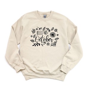 Simply Sage Market Women's Graphic Sweatshirt Hello October - 1 of 2