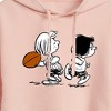 Women's - Peanuts - Marcie Patty Football Cropped Graphic Hoodie - 2 of 4