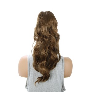 Unique Bargains Women's Big Wavy Ponytail Long Hair Hair Extensions High Temperature Fiber 19.7IN 1 Pc - 1 of 4