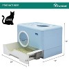 LunaLulinlk Large enclosed cat litter box, cat litter scoop with lid, odorless enclosed design, with drawer, easy to clean - 4 of 4