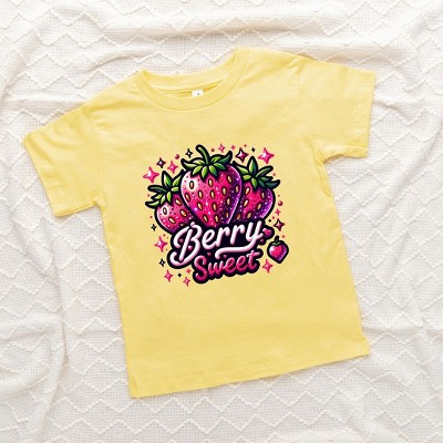 The Juniper Shop Berry Sweet Strawberry Toddler Short Sleeve Tee