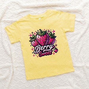 The Juniper Shop Berry Sweet Strawberry Toddler Short Sleeve Tee - 1 of 2