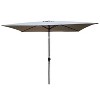 Okak 6 x 9ft Outdoor Patio Waterproof Umbrella with Push Button Tilt Market Table Umbrella with Crank without flap for Pool Backyard Garden - 2 of 4