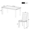 NicBex Dining Table Set for 6 Morden Extendable Kitchen Table with MDF Tabletop, 6 Upholstered Chairs for Kitchen - 2 of 4