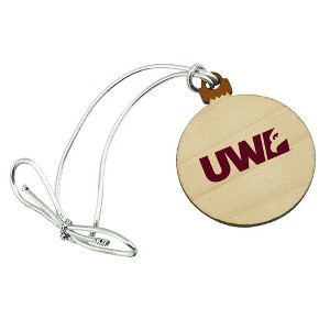 University of Wisconsin - La Crosse University Secondary Logo Mini Small Tiny Wood Christmas Tree Holiday Ornament - 1 of 4