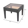 Maggift Patio End Tables Accent Side End Table for Outdoor and Indoor, Garden, Backyard Use, Special Design, Gray, 20"*20"*15.3" - 2 of 4