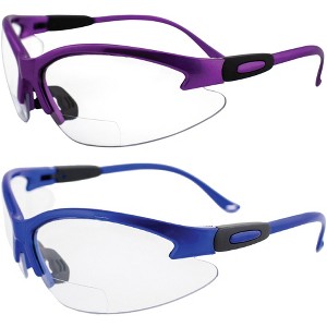 2 Pairs of Birdz Eyewear Flamingo Bifocal Safety Glasses with Clear, Clear Lenses - 1 of 4